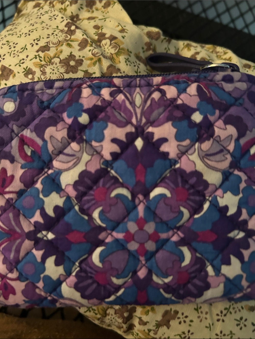 Vera BradleyQuilted Floral Pattern Purple Multi coin purse
